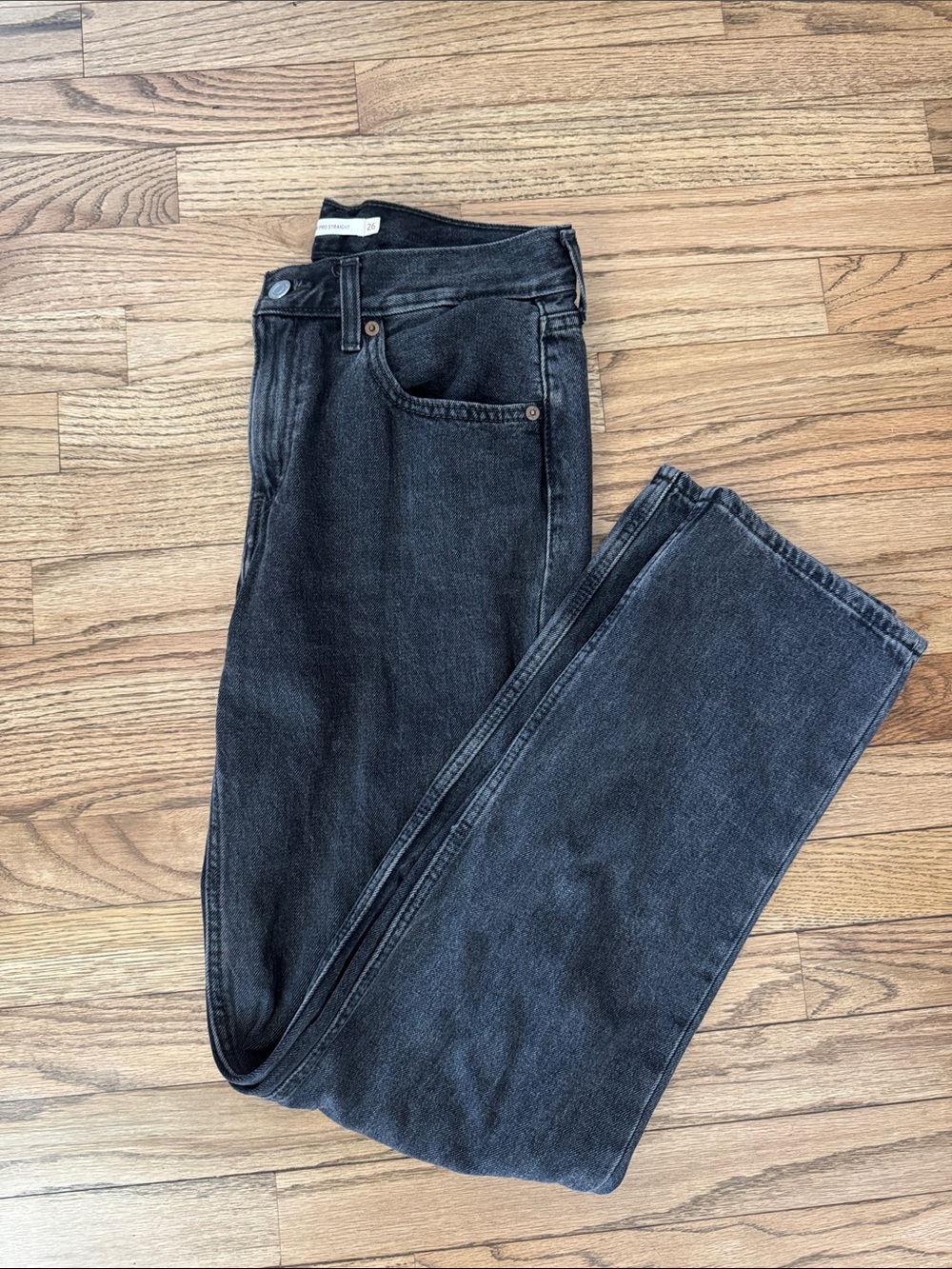Levi’s Black Low Pro Straight Jeans